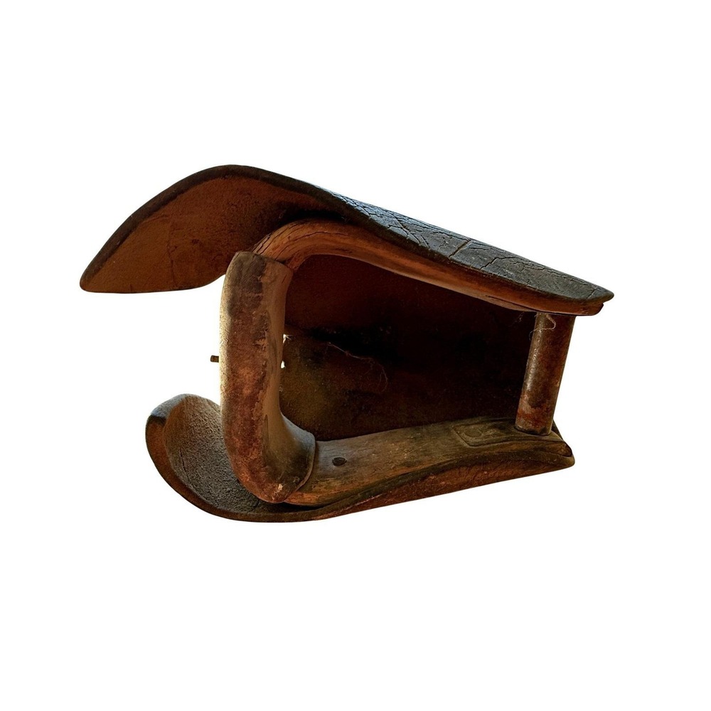 Antique Western Leather Tapadero Horse Stirrup Decor
